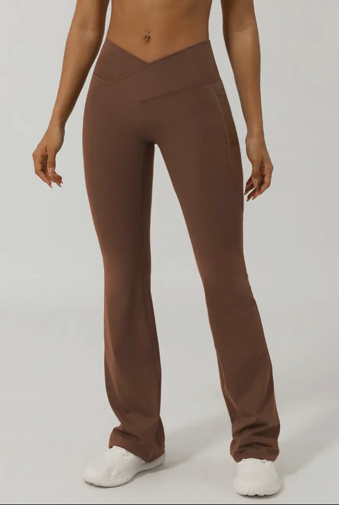 Brown Active Wear Pants